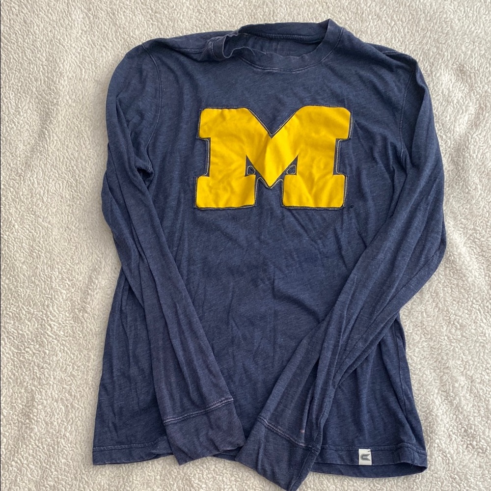 Colosseum Navy and Yellow Long Sleeve Tee